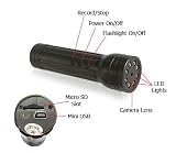 8-LED Flaslight Mini DVR Camera - Features Flashlight w/Built-in Video Camera w/Micro SD Slot, Incl. 2gb Micro SD Card