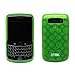 Premium Neon Green Circular Pattern Thermoplastic Polyurethane Soft Gel Skin Cover Guard Case for Blackberry Bold 9700 [EMPIRE Brand]