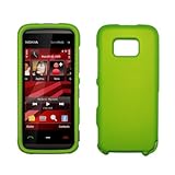 Premium Neon Green Rubberized Snap-On Cover Hard Case Cell Phone Protector  ....