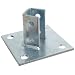 Morris Products 17452 Post Base Single Channel, 4 Hole, Standard, 3-1/2" Channel