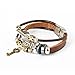 Fashion Plaza Leather Bracelet with Key Design