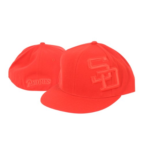 San Diego Padres Cooperstown Collection Fitted Flat Bill Baseball Hat - Red