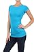 BLVD Women's Basic Solid Round Neck Tee