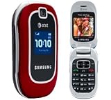 AT&T Samsung Flip Toy Cell Phone, Good for Kids to Play / for Gag/ Dummy Display. Set of 2 - Red