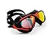 HiCool Pro Swim Goggle Mask with Anti-Fog and UV Protection Mirrored lenses for Adult Man and Woman (Black/Red)
