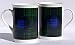 Fine English Bone China Mugs - Celtic Black Watch Plaid - Set of Two