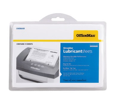 OfficeMax Shredder Lubrication Sheets On Sale