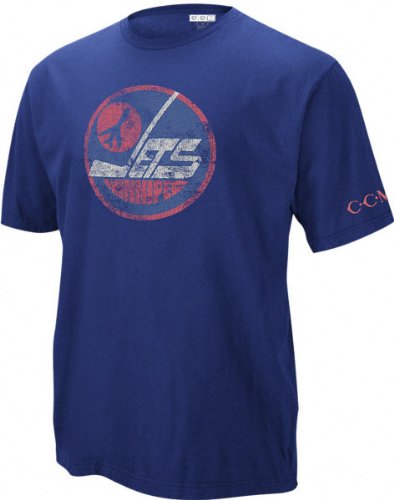 Buy Winnipeg Jets -Blue- Vintage Logo Soda Rubber Shirt