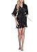 Original Kimono Women's Lace-trimmed Satin Short Kimono Robe Bathrobe Loungewear