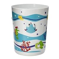 TROPICAL FISH bath WASTEBASKET crab TURTLE kids art