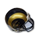 Upper Deck St. Louis Rams Marshall Faulk Autographed & Inscribed HOF 2011 Mini Replica Helmet