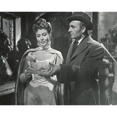 ANTON DIFFRING AS DR. GEORGES BONNET, HAZEL COURT AS JANINE DUBOIS FROM THE MAN WHO COULD CHEAT DEATH - SCHWARZ-WEISS - Filmfoto (4 verschiedene Fotos zur Auswahl, auch in (Poster) PLAKAT-Format erh�ltlich)