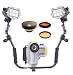 Snapper Dive HDDV 1080p Video Camera, 2 LED Video Light G8V15, Wide Angle Lens and Filter Kit in Soft Travel Bag