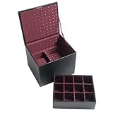 Wolf Designs Saville Row Collection Black Travel Jewel Case #383202