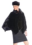 Mink Fur Poncho - Zippered Ranch Mink Cape