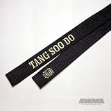 ProForce® Embroidered Tang Soo Do Satin Black Karate Belt