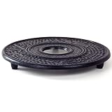 Matte Black Hobnail Cast Iron Trivet