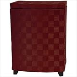 Oriental Furniture JH09-090-MHGNY Natural Fiber Laundry Hamper in Mahogany