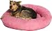 Kakadu Pet Plump Donut Bolster Dog Bed, Large, 31-1/2-Inch by 8-Inch, Kissed Pink