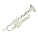 Cecilio 2Series Silver Plated w/ Monel Valves B Flat Trumpet w/ Hard Shell Carrying Case and Accessories