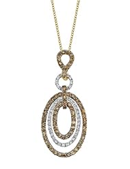 14k Yellow Gold 0.23 Ctw Oval Diamond Necklace