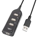 2.0 Hi-Speed 4-Port USB Splitter Hub For PC Notebook Black