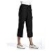 G Med Women's Elastic Waist Capri Scrub Pants With Side Pockets.