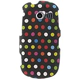 Hard Snap-on Rubberized With BLACK RAINBOW DOTS POLKA Design Faceplate Slee ....