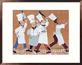 Chefs with Burning Pan Framed Framed Art Poster Print by Lizbeth Holstein, 30x26  from Allposters.co.uk