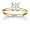 10k Yellow Gold Round Solitaire Diamond Engagement Ring (1ct, J-K Color, I2-I3 Clarity), Size 7