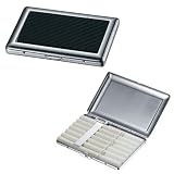 New - Edington Carbon Fiber Stainless Steel Cigarette Case - VCM305