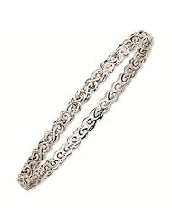 Sterling Silver Stackable Expressions Carved Slip-on Bangle Bracelet - Stackable Jewelry Collection