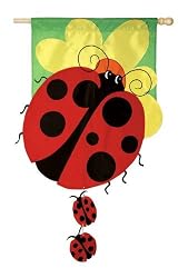 Garden Flag 3d Lady Bug Family