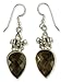 Smoky quartz flower earrings, 'Flower of the title=