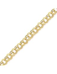 14k Lite 8mm Double Link Charm Bracelet