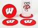 Wisconsin Badgers Coasters (4 Pack)