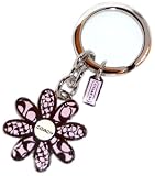 Coach Signature C Daisy Flower Keychain Key Ring Purse Charm Style 92014