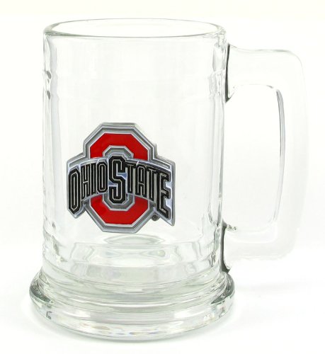 College Logo Tankard - Ohio St. Buckeyes - Glass Beer Mug