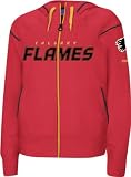 Calgary Flames -Red- Women's Dazzle Trim Hooded Sweatshirt