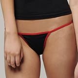 Bella Cotton Spandex Contrast Thong Bikini
