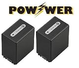 SterlingTek's POWWER 2-Pack NP-FH100 Info-LITHIUM H Series Super Stamina 4800mAH Rechargeable Batteries Pack equivalent 4800mAH