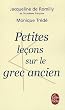 Petites le�ons sur le grec ancien