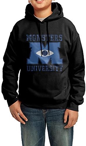 Xree Hood Hoodie For Boys And Girls Youth Sweatshirt M U Monsters University Logo Black