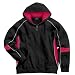 Victory Hooded Sweatshirt, Black/Red/White