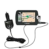 FM Transmitter with integrated Car Charger for the Amcor Navigation GPS 4300 - uses Gomadic TipExchange Technology