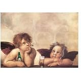 (24x36) Heavenly Bliss Angels Drinking Humor Poster