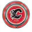 NHL Calgary Flames Neon Clock - 14 inch Diameter - Game Room Products > Neon Clocks > NHL - Hockey