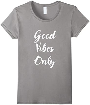 Women's Good Vibes Only T-Shirt Small Slate