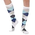 Xhilaration&reg; Socks 3Pk Knee Highs - Light Gray Solid/Green, Blue, White Stripe, Aqua, Blue, Gray & White Argyle - One Size