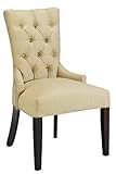 Tufted back Dining Chair, SHINY CHRM NLHD, PATRIOT ALMOND